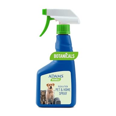 Adams Botanicals Flea and Tick Pet and Home Spray, Kills Fleas and Ticks; Plant-Based Protection with Essential Oils; Controls Fleas and Ticks in pet Bedding; 16 Ounces - Image 1