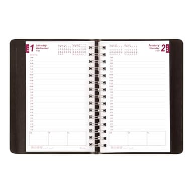 Brownline® 2025 PlannerPlus™ Daily/Monthly Planner, Appointment Book, 12 Months, January to December, Twin-Wire Binding, 8" x 5", Black (CB634WN.BLK-25) - Image 3