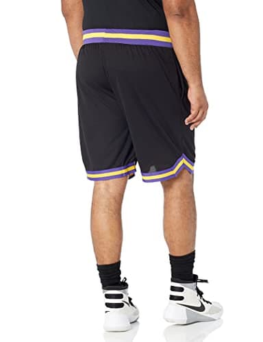 Ultra Game Mens Active Knit Training NBA Woven Team Logo Poly Mesh Basketball Shorts, Black, X-Large US - Image 4