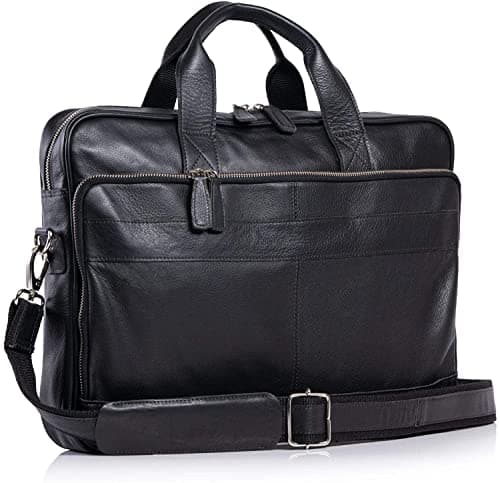 KomalC 16 Inch Leather briefcases Laptop Messenger Bags for Men and Women Best Office Satchel Bag - Image 1