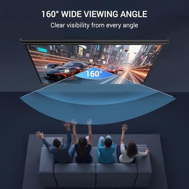 ZENY Outdoor Projector Screen Pull Down 100 Inch 16:9 HD Projection Screen Folding Home Theater Portable Indoor Outdoor Movie Screen - Image 5