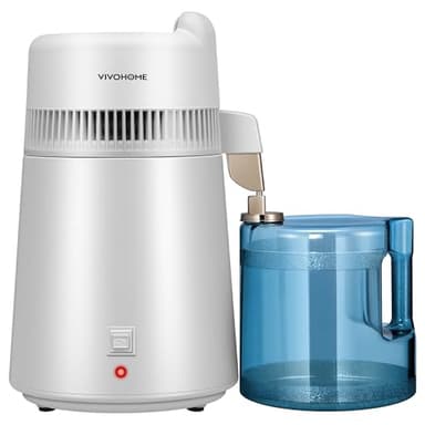 VIVOHOME Water Distiller Countertop 1.6 Gallon/6L 900W Distilled Water Machine with Smart Switch Purifier Filter for Home Office, White - Image 1