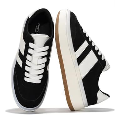 Project Cloud Platform Sneakers for Women - Lightweight Memory Foam Insole Womens Sneakers - Non-Slip Fashion Sneakers for Women Footwear - Women's Fashion Platform Shoes (Nita, Black, 7.5) - Image 1