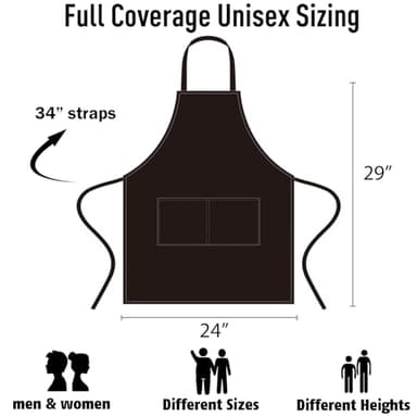NOBONDO 12 Pack Bib Apron - Unisex white Apron Bulk with 2 Roomy Pockets Machine Washable for Kitchen Crafting BBQ Drawing - Image 2