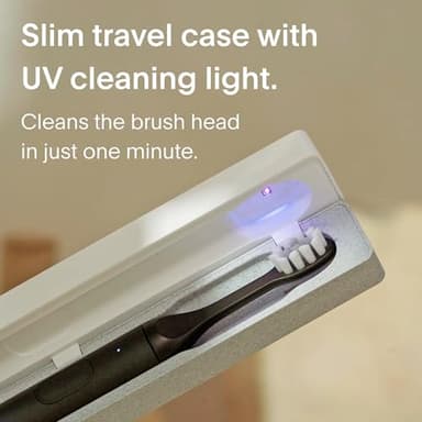SURI 1.0 Sonic Electric Toothbrush with UV Cleaning Travel Case | 40+Day Battery | Designed in California | Electric Toothbrush for Adults | Travel Toothbrushes | Tooth Brush | Black - Image 2