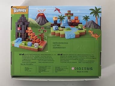 Dinosaur Toys Magnetic Blocks-Build Mine Magnet World Volcano Edition Kids Toy for 3+ Year Old Boys and Girls Building Blocks Toddler Toys Games Through Jurassic Learning Sensory Toy Gifts - Image 10