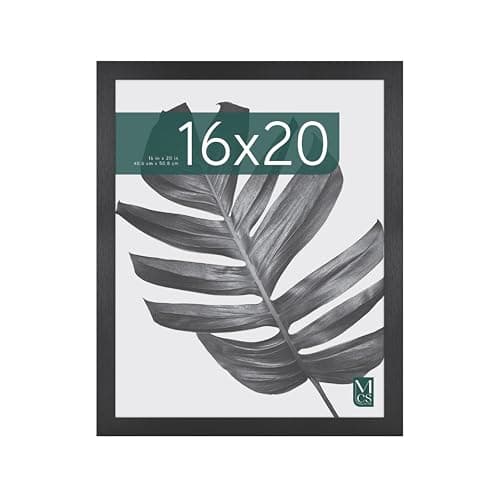 MCS Studio Gallery 16x20 Poster Frame Black Woodgrain, Vertical & Horizontal Wall Hanging Large Picture Frame for Photos, Posters & Art Prints (1-Pack) - Image 1