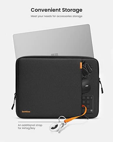 tomtoc 360° Protective Laptop Sleeve for 13.5-14.4 Inch Surface Laptop Studio/6/5/4/3, Surface Book, Water-Resistant Laptop Case for Acer Aspire/Swift 14, ASUS Vivobook/Zenbook 14, Jumper EZbook X3 - Image 5