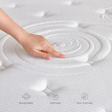 Sweetnight Queen Mattress - 12 Inch Queen Bed Mattress in a Box, Hybrid Queen Size Mattress with Pocketed Coils for Comfort Sleep and Balanced Support - Image 6