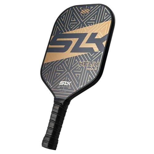 SLK Helix Pro Pickleball Paddle | Carbon Fiber & Fiberglass Hybrid Face | Thermoformed Carbon Fiber Core | Unmatched Control | Gold Maze - Image 1