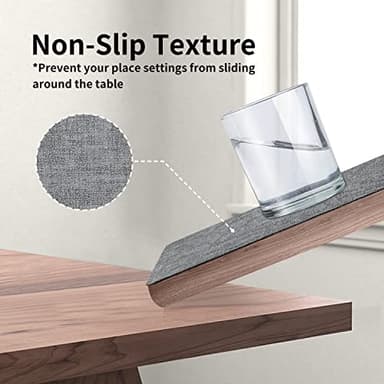 Maxpearl Faux Leather Placemats Set of 6 - Waterproof - Wipe Clean - Heat Resistant - Anti Slip Dining Table Place Mats, Suitable for Indoor & Outdoor Use, 17’’×12’’, Grey - Image 7