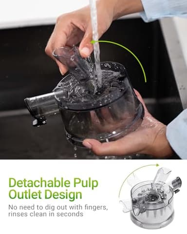 Cold Press Juicer Machines – 6.5'' Large Feed Chute for Whole Fruits & Vegetables, High Juice Yield, Easy To Clean - Image 7