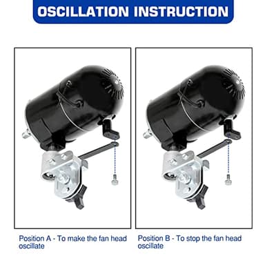 BILT HARD 6500 CFM 24in. High Velocity Industrial Wall Mounted Fan, 3-Speed Oscillating Heavy Duty Air Circulator for Commercial Use, Garage, Warehouse, Factory and Jobsite - UL Listed - Image 5