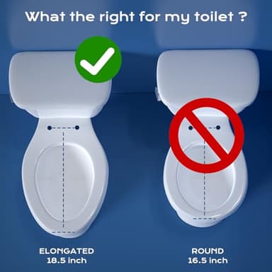 Clirass Elongated Bidet Toilet Seat with Quiet-Close, Non-Electric Bidet Mode with Dual Nozzles, Fit Elongated Toilet Seat, Adjustable Water Pressure with Brass inlet - Image 5