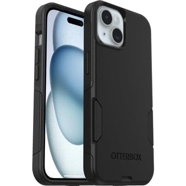 OtterBox iPhone 16e, 15, 14, & 13 Commuter Series Case - Black, Slim & Tough, Pocket-Friendly, with Port Protection - Image 4