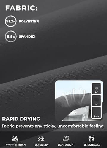 Willit Women's Athletic Running Shorts 5" Quick Dry Workout Hiking High Waisted Active Gym Exercise Zipper Pocket Dark Grey XXL - Image 4