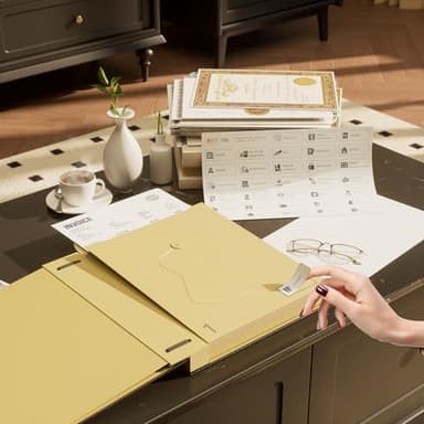 ABC life Important Document Organizer, Customized Expanding File Folder for Important Papers, Letters, Birth Certificates, Emergency Binder, Photos, Passports, Black - Image 8