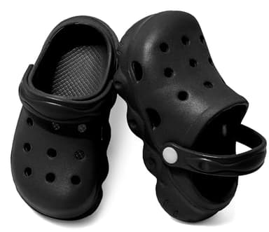 INMINPIN Kids Cute Clogs Cartoon Garden Shoes Boys Girls Slides Slippers Indoor Outdoor Children Water Shower Beach Pool Sandals,Black,5.5-6.5 Toddler,Kids - Image 5