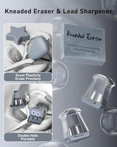 Four Candies 25PCS Art Mechanical Pencil Set with Case, 3PCS Metal Artist Lead Pencil 0.5, 0.7, 0.9 mm & 3PCS 2mm Holder (HB 2H 2B 4B Color) with 432PCS Graphite Lead Refills for Drawing Sketching - Image 4