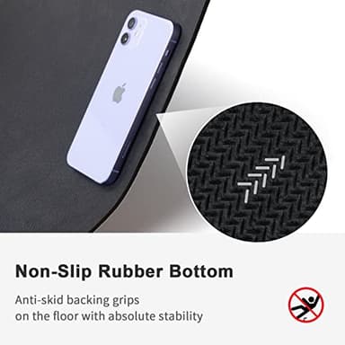 Stiio - Cat Food Mat, Rubber Backed Pet Feeding Mat for Floor Non-Slip Waterproof Dog Water Bowl Tray, Easy to Clean Pet Placemat, Grey 17x28 inches - Image 4