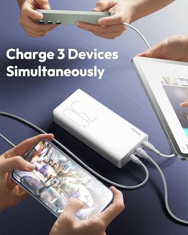 ROMOSS Power Bank, 30,000mAh Portable Phone Charger with USB C 3 Outputs & 3 Inputs, External Battery Pack PD 18W with iPhone 15/14/13/12, iPad, Samsung Galaxy and More - Image 4