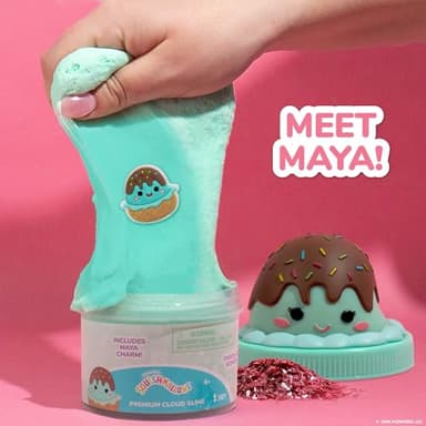 Original Squishmallow Maya The Ice Cream Premium Cloud Slime, Chocolate-Scented, Party Favors for Kids 8-12, Girl Toys 8-10 Years Old, Slime Kit for Girls Ages 8-12, Slime for Kids - Image 3