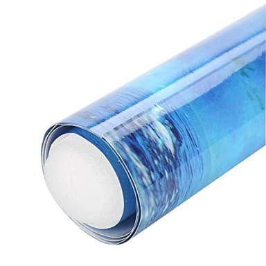 Zerodis PVC Adhesive Aquarium Fish Background Poster,Landscape Wallpaper Painting Sticker Underwater Decor(76 * 30cm) - Image 7