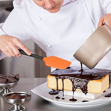 Coukre Silicone Spatula Set of 5,High Temperature Resistant, Food Grade Silicone, Dishwasher Safe, for Baking cooking (Orange) - Image 6