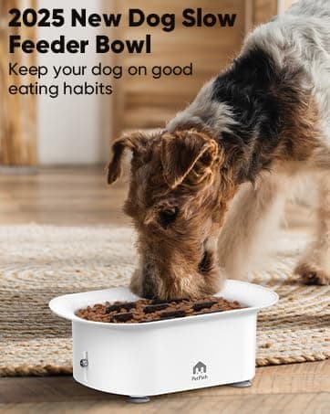 PETPATH Slow Feeder Dog Bowls,with Maze Puzzle Anti-Slip Interactive Feeding Slow Down Eating,Anti -Slip Pet Food Dish for Medium Breed(with Suction Cup Foot Pad 2-6 Cups) - Image 4