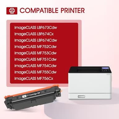 069 Toner Cartridge Set 069H MF753Cdw Compatible Replacement for Canon 069 Toner Cartridge Set for Canon imageCLASS MF 753Cdw MF751Cdw MF752Cdw LBP674Cdw LBP674Cx LBP673Cdw (B/C/Y/M, 4 Pack) - Image 2
