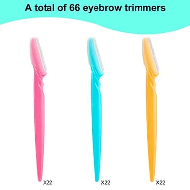 66 Eyebrow Razor and Face Razor for Women and Men, Eyebrow Hair Trimmer and Shaver with Protective Cover,Safe and Newbie Friendly - Image 7