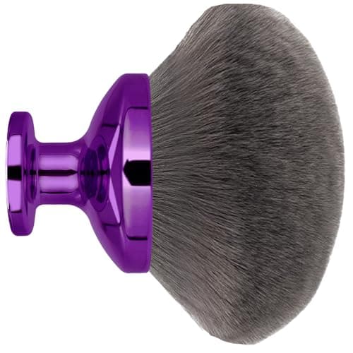 Extra Large Body Makeup Brush For Self Tanner, Leg Makeup &Bronzer Blend,90 mm Wide-headed Kabuki Brush Provides More Even &Pretty Application, Sunscreen Face& Back Makeup Brush, Wet&Dry Use- Purple - Image 1