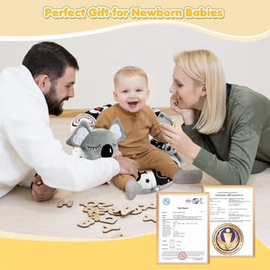 URMYWO Tummy Time Mat - 4 in 1 Cozy Tummy Time & Seated Support Pillow, Tummy Time Pillow for Newborn 0-12 Months, Infant Baby Sit Me Up Floor Seat Early Sensory Development Gifts Tummy Time Play Toys - Image 7