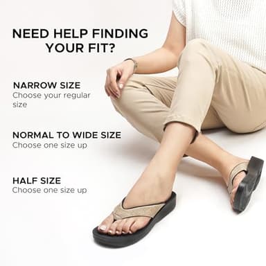 AEROTHOTIC Slip On Recovery Footwear Plantar Fasciitis Flip Flops for Women Yoga Mat Outdoor Walking Beach Ladies Arch Support Summer Thong Dressy Casual Sandals (Mellow Brown, Mellow 10) - Image 3