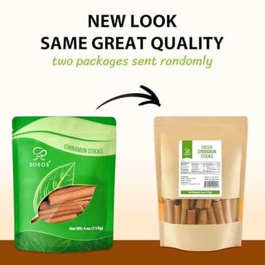 Soeos Cinnamon Sticks, 4 oz (113g), Cassia Cinnamon Stick, Strong Aroma, 2.75" Length, Approx 35 Sticks, 100% Raw Cinnamon, Perfect for Baking, Cooking, Beverages, Coffee, Tea and Mulled Wine - Image 2