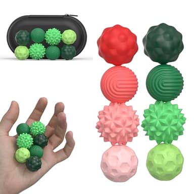 Magnetic Sensory Balls Fidget Toys - 8pcs Attraction Balls with Textures Silicone Shell for Adults,Stress Relief Toy for Autism Anxiety,Desk Fidget Toys,Stocking Stuffers for Teens Womens Gifts - Image 1