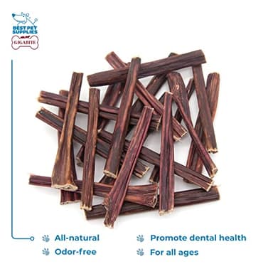 GigaBite Single Ingredient All Natural Free Range Bully Treats and Chews - Bully Sticks/Bladder Sticks/Beef Esophagus by Best Pet Supplies - Esophagus Sticks (6 Inch), Pack of 20 - Image 2
