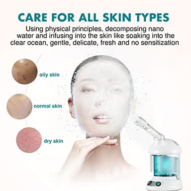 DENFANY Hair Steamer, 2 in 1 Hair and Face Steamer for Natural Hair with UV Ozone, Face Steamer Hair Humidifier Moisturising Hydration System Sprayer for Personal Care Use at Home and Salon - Image 8