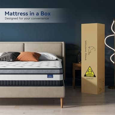 Vesgantti Twin Mattress 10 Inch Innerspring Multilayer Hybrid Single Mattress - Ergonomic Design with Memory Foam and Pocket Spring Mattresses Twin Size - Box Top Series Medium Firm Feel - Image 6