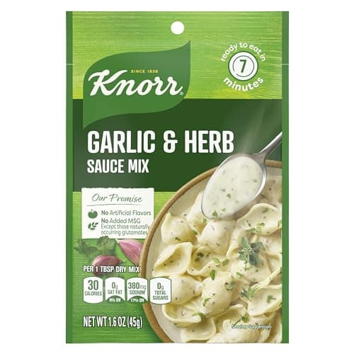 Knorr Sauce Mix Creamy Pasta Sauce For Simple Meals and Sides Garlic & Herb No Artificial Flavors, No Added MSG 1.6 oz, Pack of 24 - Image 1
