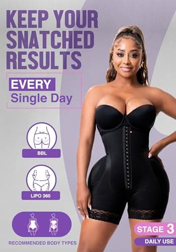 Snatched Body Stage 3 Strapless Faja High Compression | Shapewear Bodysuits for Women | Fajas Colombianas Moldeadoras Black L - Image 2