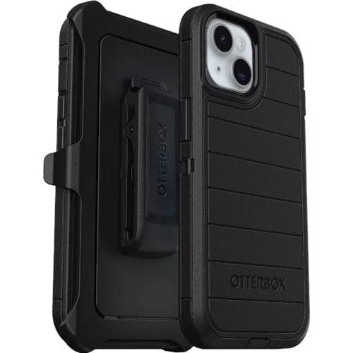 OtterBox iPhone 16e (Only) - Defender Series Case - Black - Screenless - Rugged & Durable - with Port Protection - Holster Clip Includes - Microbial Defense Protection - Image 1
