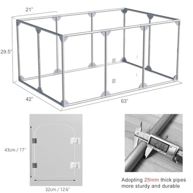 Swifthorse Acrylic Dog Playpen Indoor Puppy Pen 10 Panels for Puppies Dog Play Pens for Dogs Indoor - Image 5