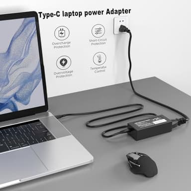 GKLSPL Laptop Charger-45W USB-C Power Adapter Compatible with HP Chromebook,Fast Charging for USB C Laptop Charger,6FT Type C Power Cord - Image 3