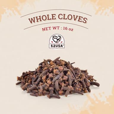 52USA Cloves 16oz in Bag | Whole, Fresh & Aromatic Cloves | Premium Spice for Cooking, Baking, & Tea | Natural, Non-GMO, Kosher Certified - Image 2