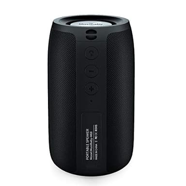 Bluetooth Speaker, MusiBaby Wireless Portable Speaker - Waterproof, Outdoor, Bluetooth 5.0, Dual Pairing, Loud Stereo, Deep Bass, 24H Playtime - Gift Ideas for Home, Party, Travel (BLK) - Image 1