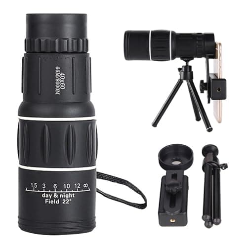 40x60 Portable High Magnification Monocular Telescope, 2025 New Monoculars for Adults High Powered with Smartphone Holder and Tripod, Handheld Telescope for Bird Watching Hiking Travel Concert - Image 1