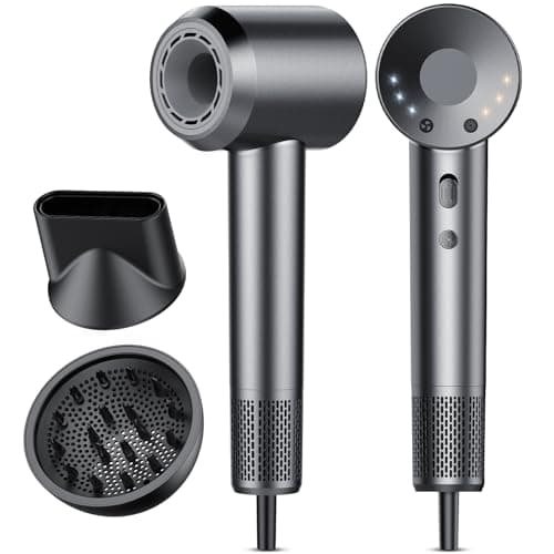 Hair Dryer, 160000 RPM Professional High Speed Ionic Blow Dryer 500 Million Negative Ions & Heat-Control & Low Noise Hairdryer for Faster Drying All Hair Types, No Heat Damage, Travel with Diffuser - Image 1