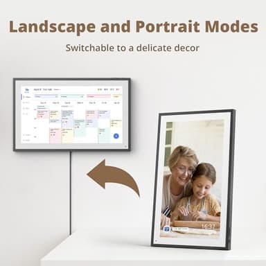 Dragon Touch 15.6" Digital Calendar Chore Chart – 1080P Full HD Interactive Touchscreen, Smart Family Planner, Hearth Display Digital Calendar Wall & Desk Mountable for Seamless Scheduling Black - Image 8