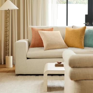 Topfinel Decorative Throw Pillow Covers Cushion Cases, Set of 4 Soft Velvet Modern Double-Sided Designs, Mix and Match for Boho Farmhouse Fall Home Decor (18x18 inch, Orange/Teal) - Image 7